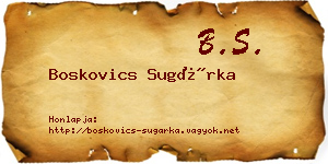 Boskovics Sugárka névjegykártya